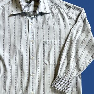 Johnston & Murphy Dress Shirt White LS Tailored Fit - Contrast Flip Cuff Men’s L